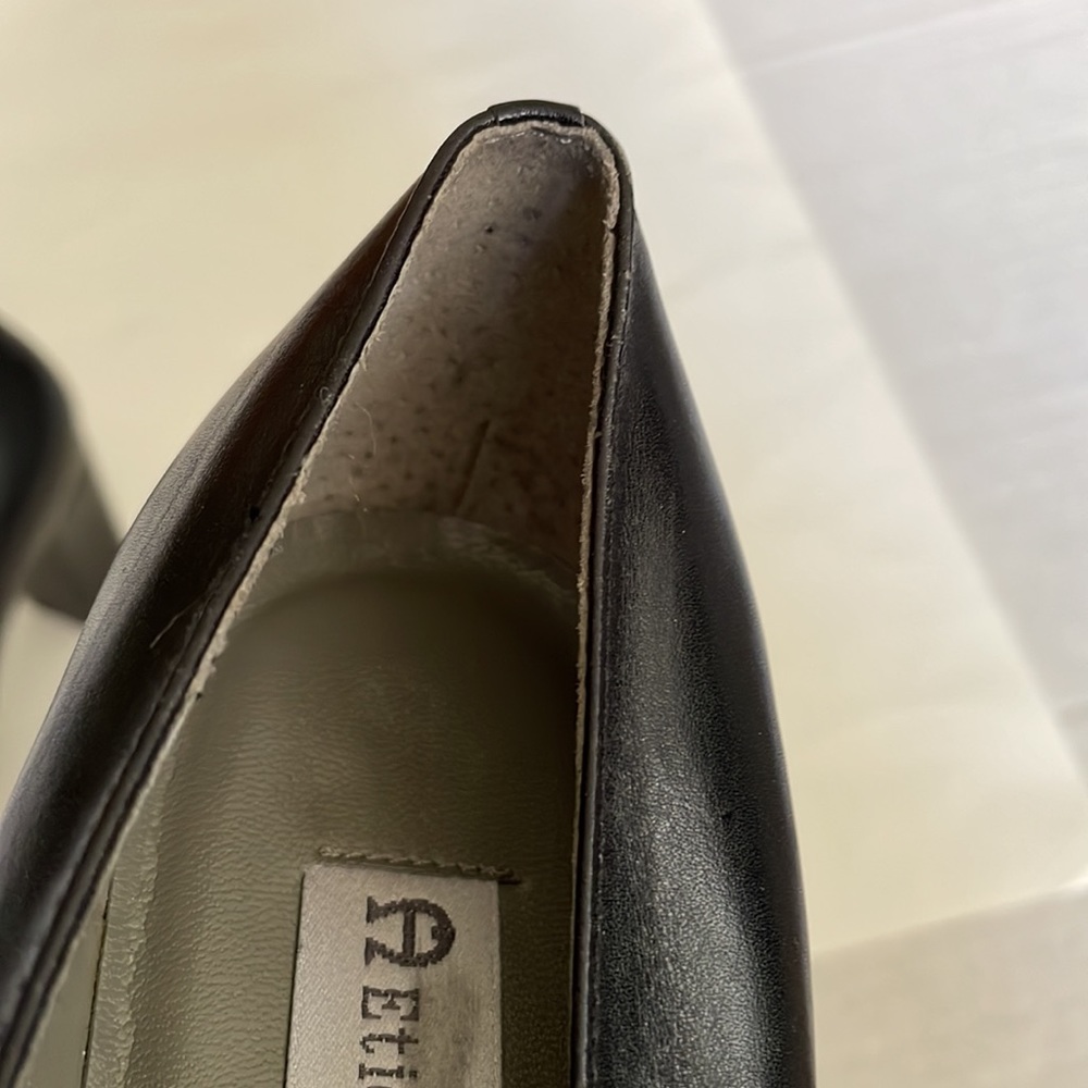 Etienne aigner black leather pumps heels size 8.5 - Picture 9 of 9